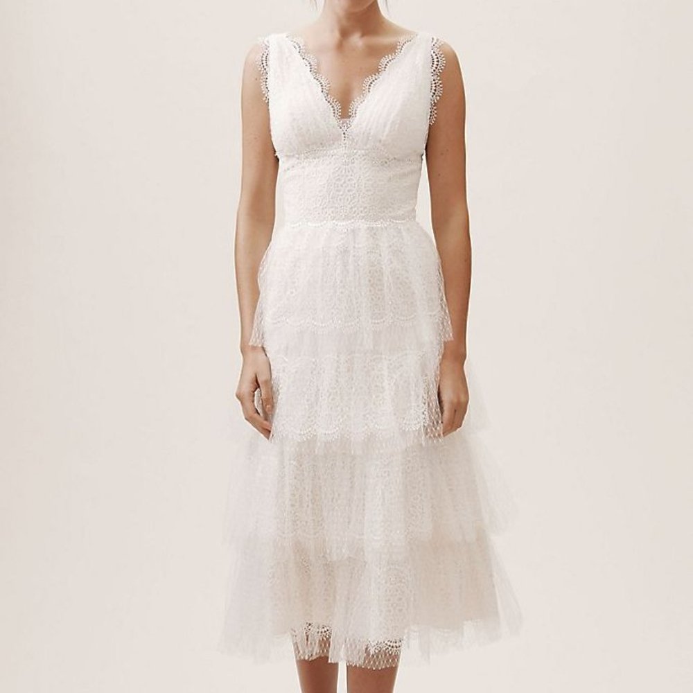 Catherine Deane White Bridal Lace Katiana Dress, 2